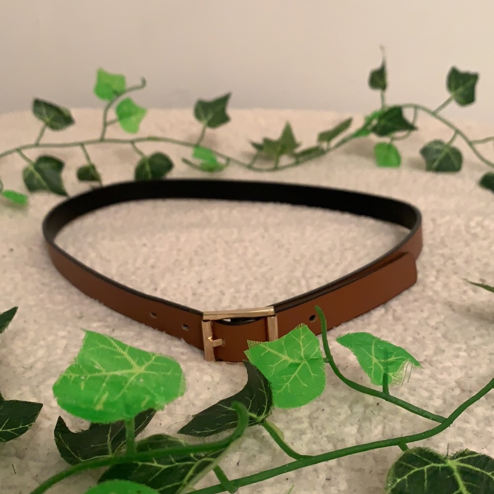 Faux leather belt